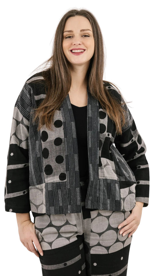 Short Patchwork Lara Cardigan. Style SHNP5625