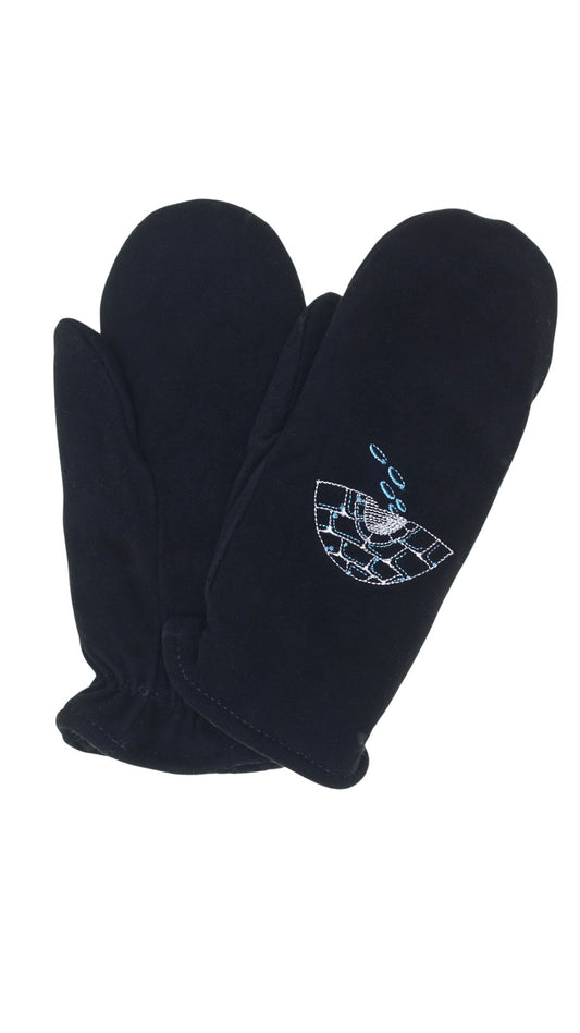 Embroidered Suede Igloo Mitt. Style RG2740LE