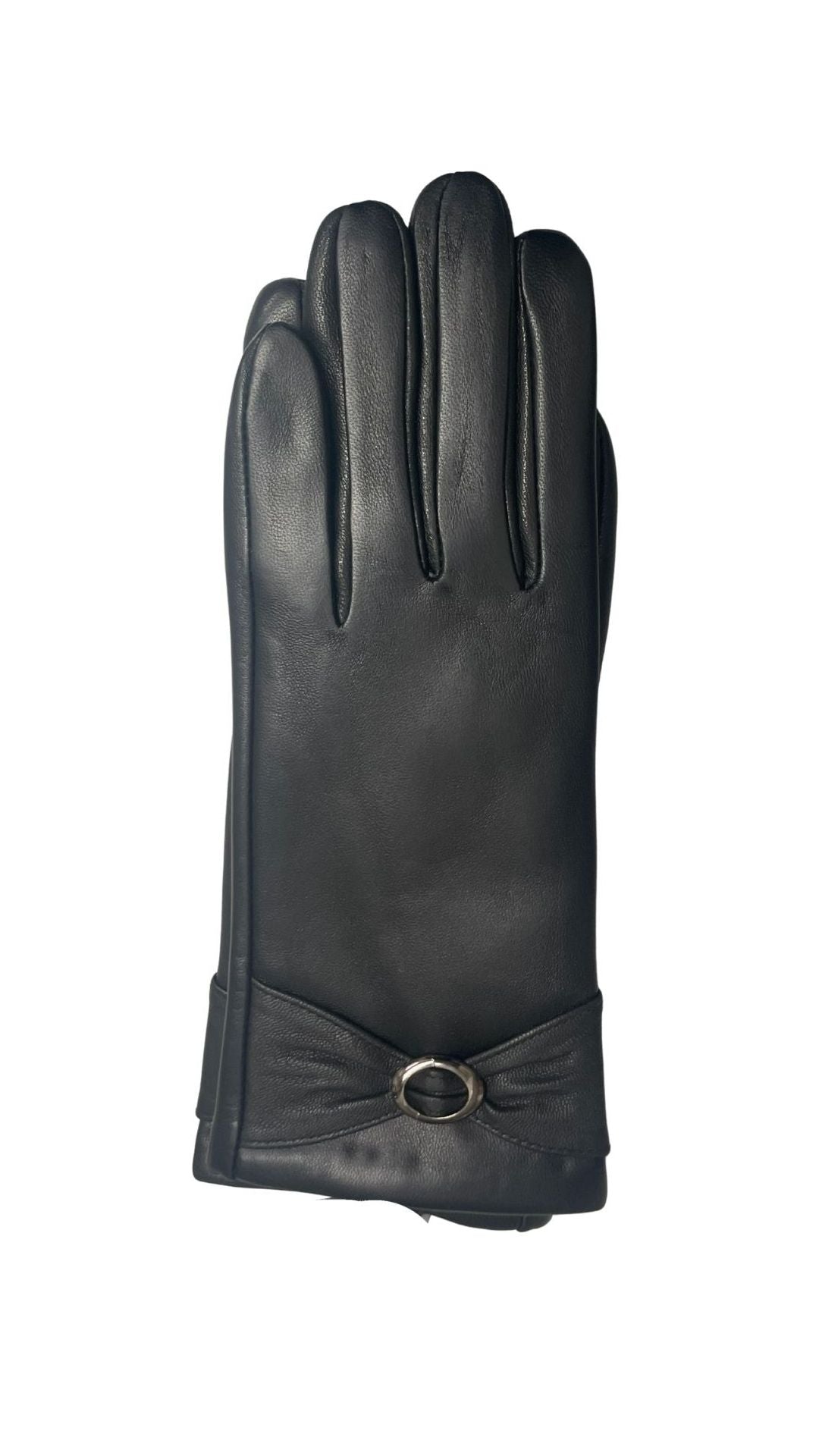 Leather Oval Embellishment Gloves. Style ELWMONA