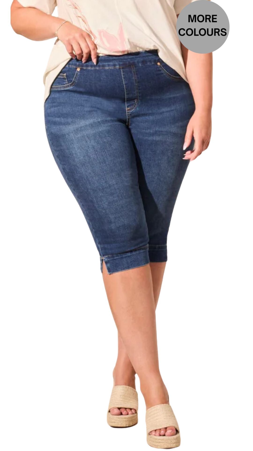 Size Inclusive Audrey Pull On Capri. Style TR7674V-2020