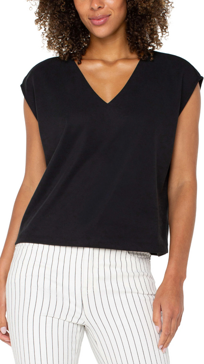 Sleeveless V-Neck Top. Style LVLM8F60C9