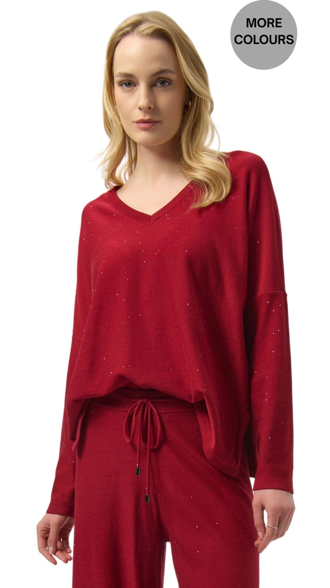 Sequined Sweater Knit Boxy Top. Style JR244921