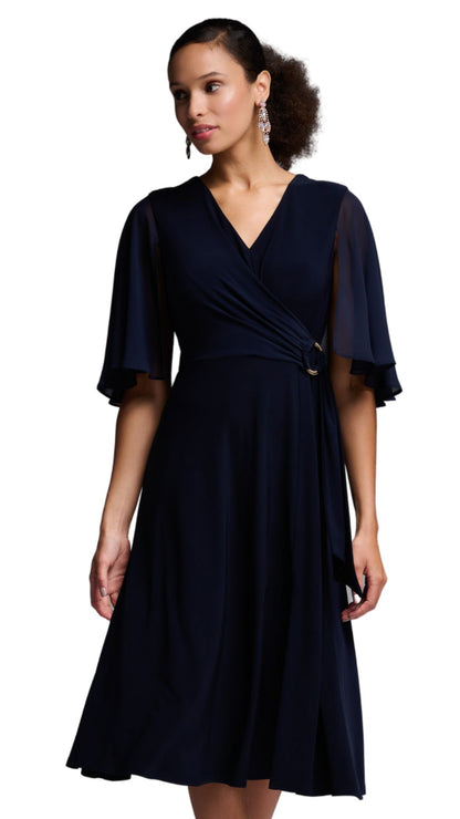 Sheer Sleeve Side Tie Dress. Style JR231757