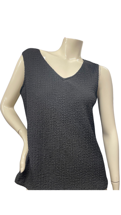 Seersucker Sleeveless Top. Style FL256266