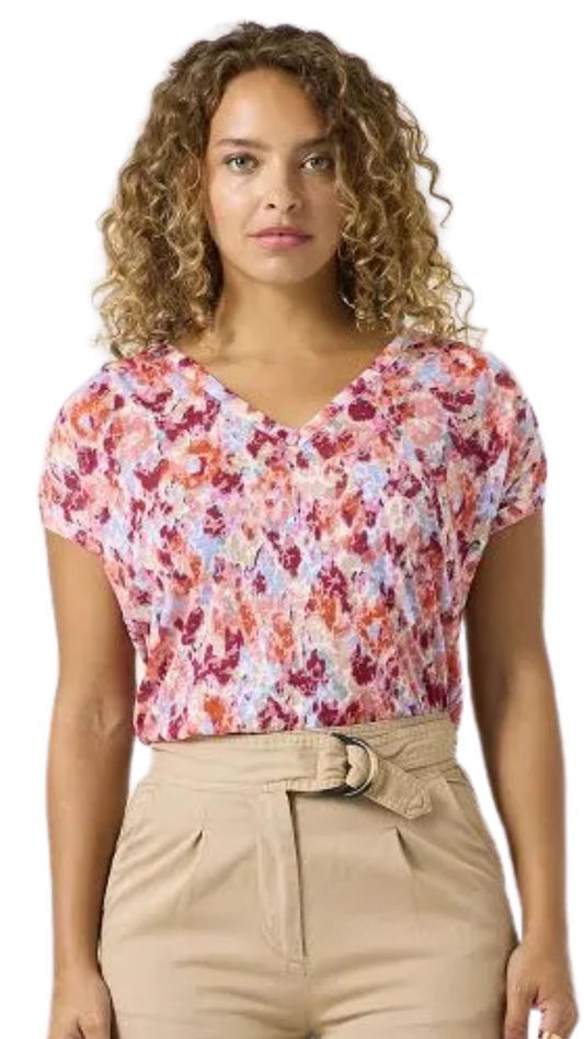 Printed V-Neck T-Shirt. Style GARC50205