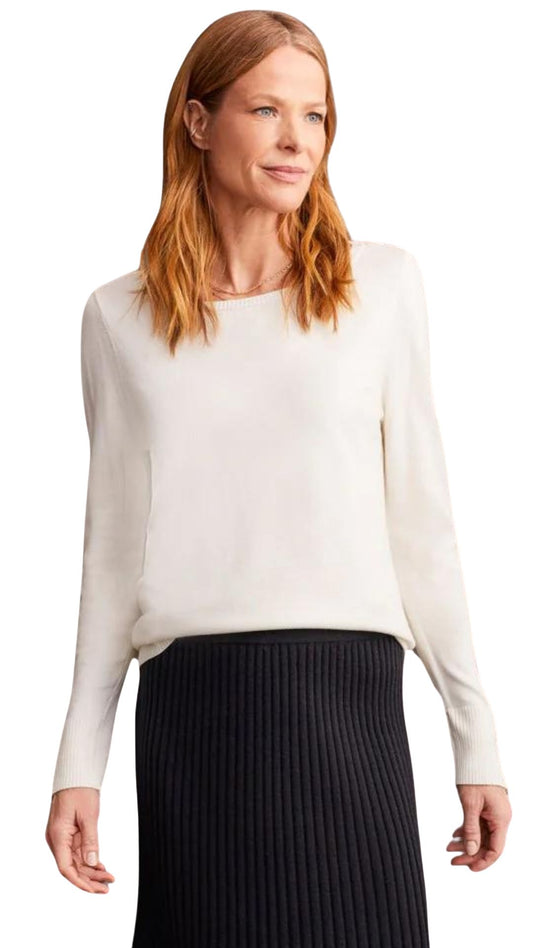 Boat Neck Button Sleeve Sweater. Style TR1919O-835