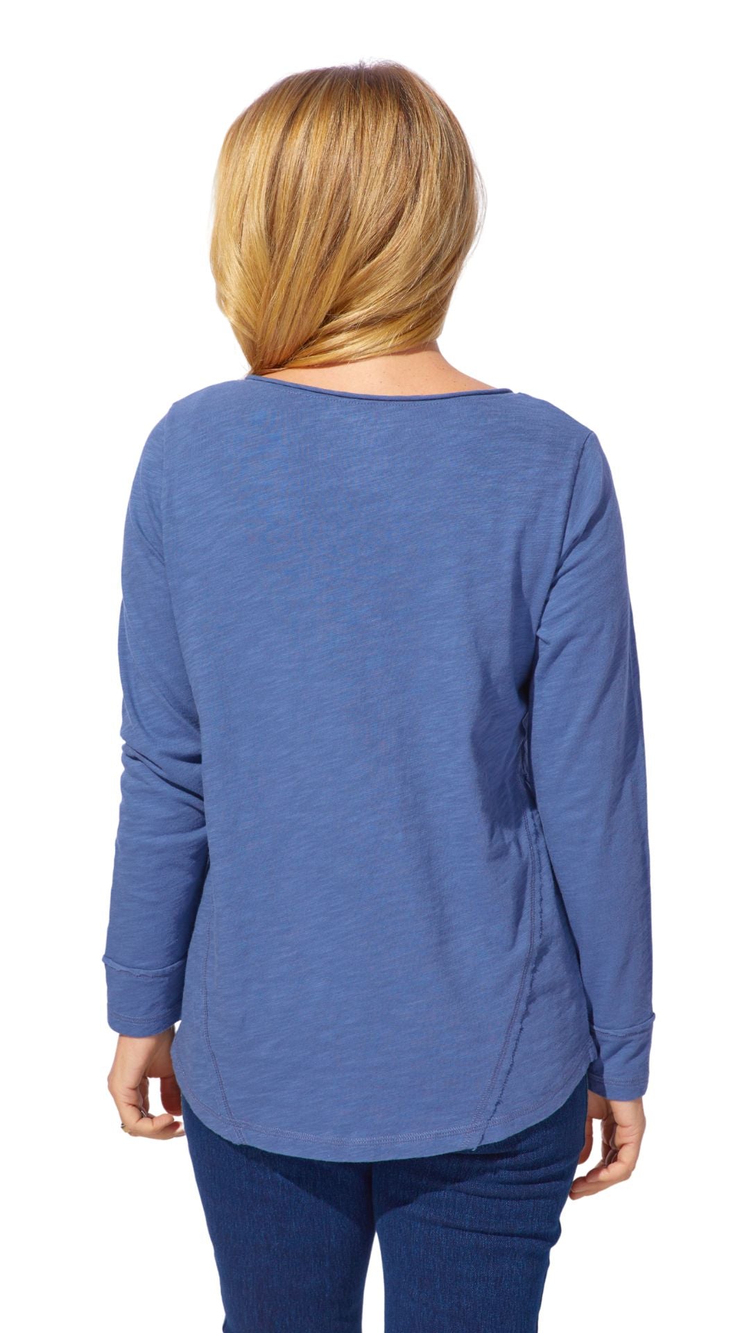 Round Neckline Long Sleeve Sunflower Top. Style ESC40626