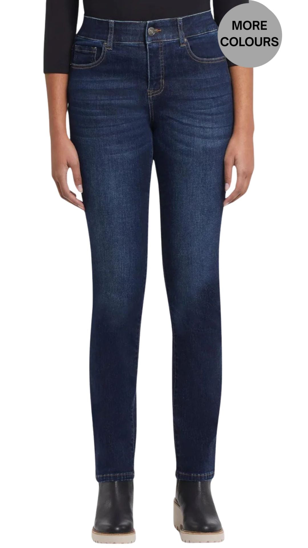 Petite Sophia Curvy Straight Leg Jean. Style TR7572U-5050