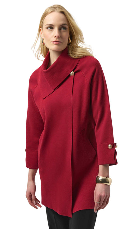 Sweater Knit Overlap Collar Sweater. Style JR254956