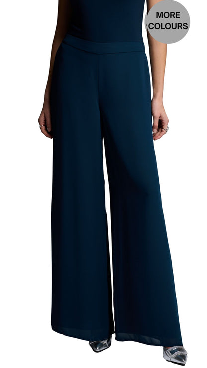 Wide Leg Sheer Overlay Pant. Style JR223751