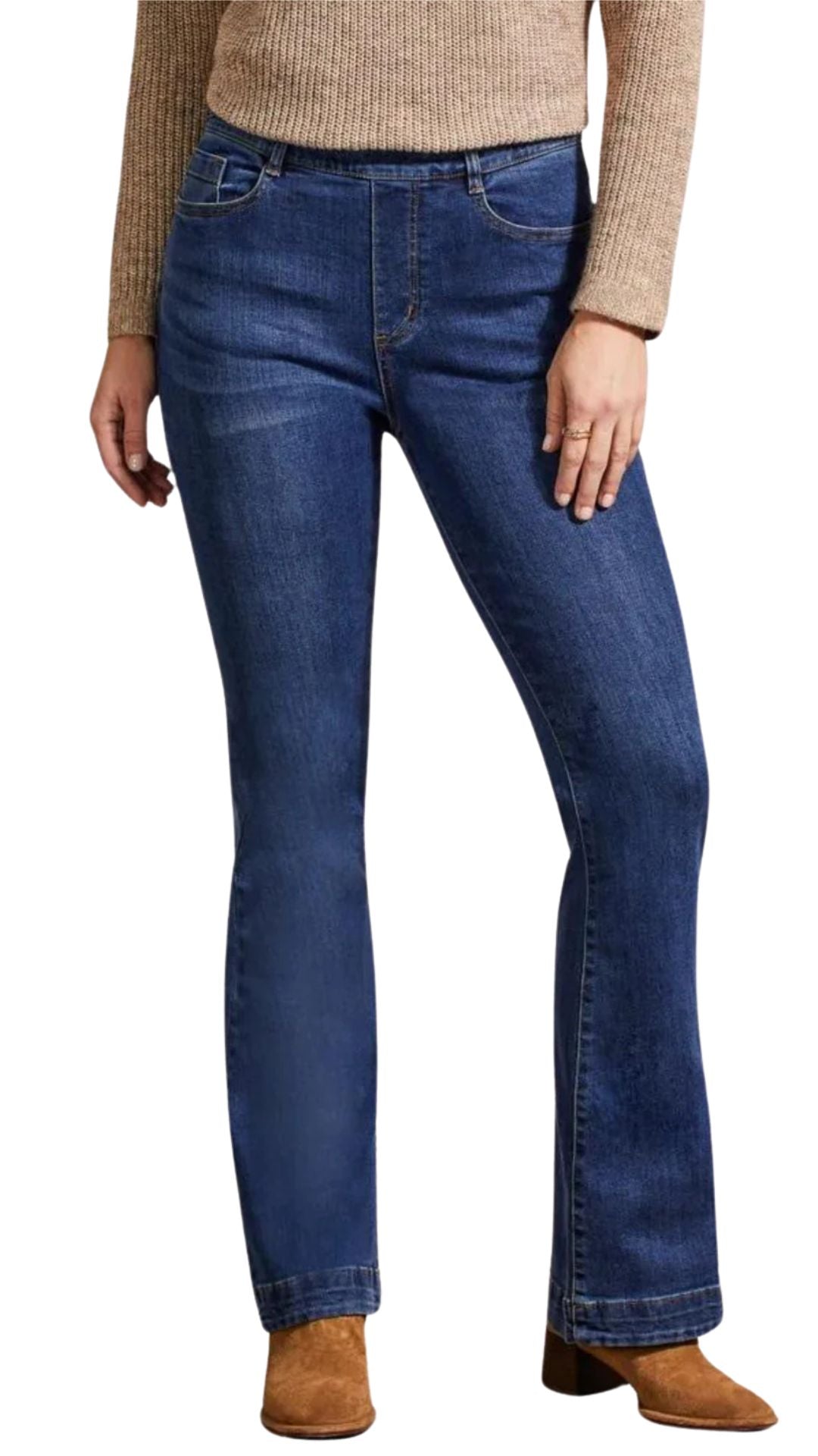 Audrey Pull On Flared Jeans. Style TR5562O-2020