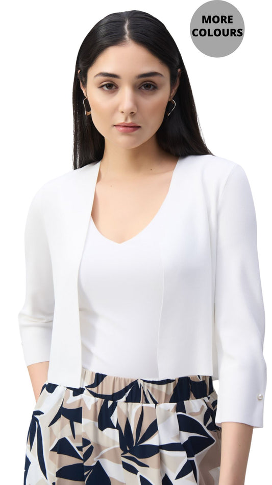 Cropped Cover Up with Pearl Ornament. Style JR251900