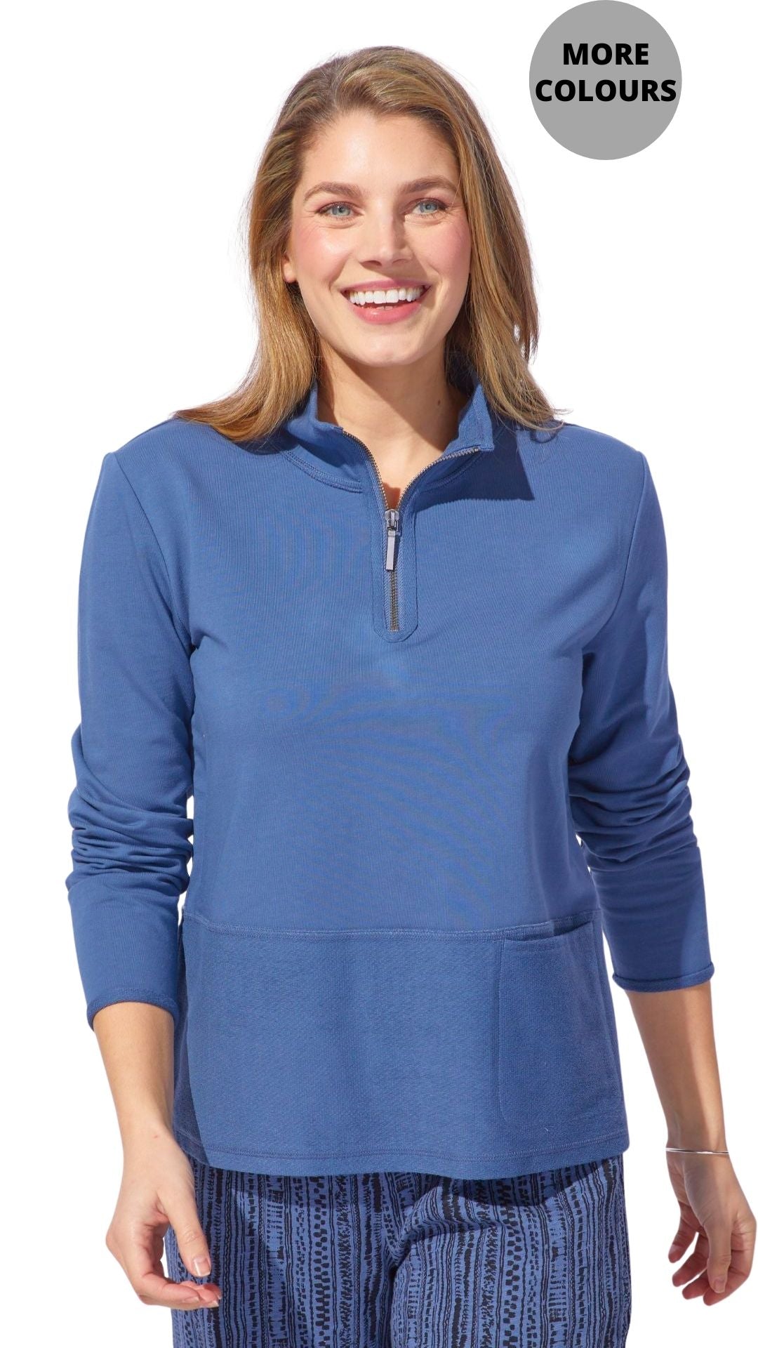 Quarter Zip Front Pocket Pull-Over. Style ESC30121 – PackersFashion