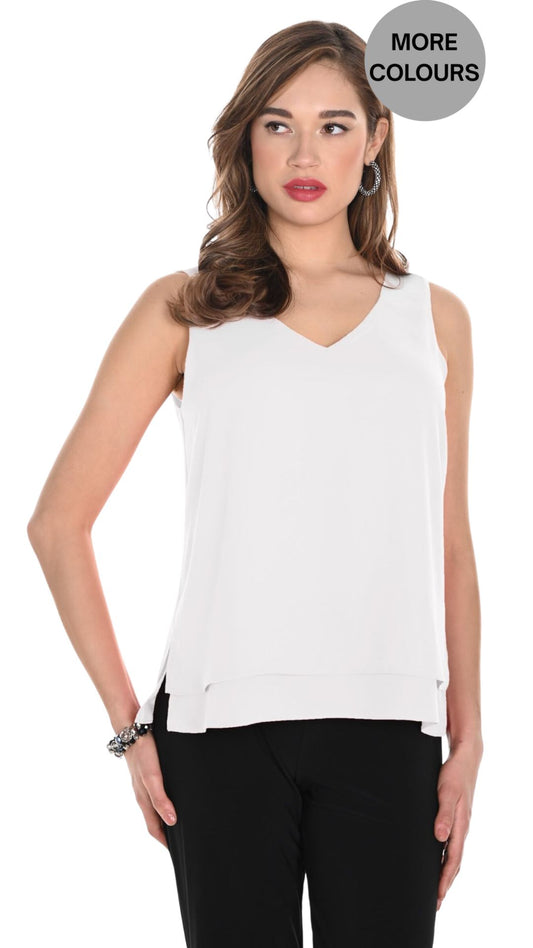 Layered Hem Sleeveless Top. Style FL244252