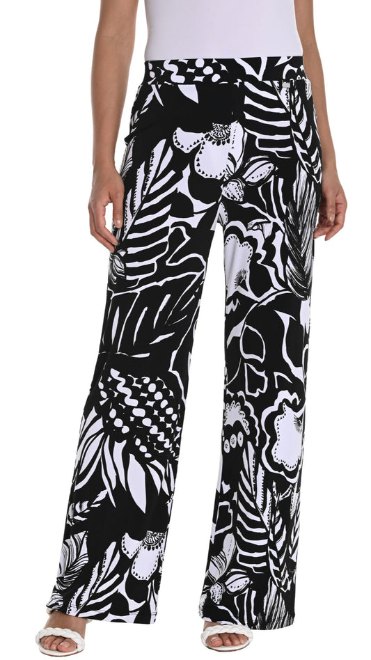 Pull On Printed Wide Leg Pant. Style FL256317