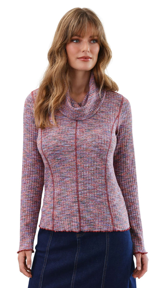 Long Sleeve Cowl-Neck Top. Style FD3996553