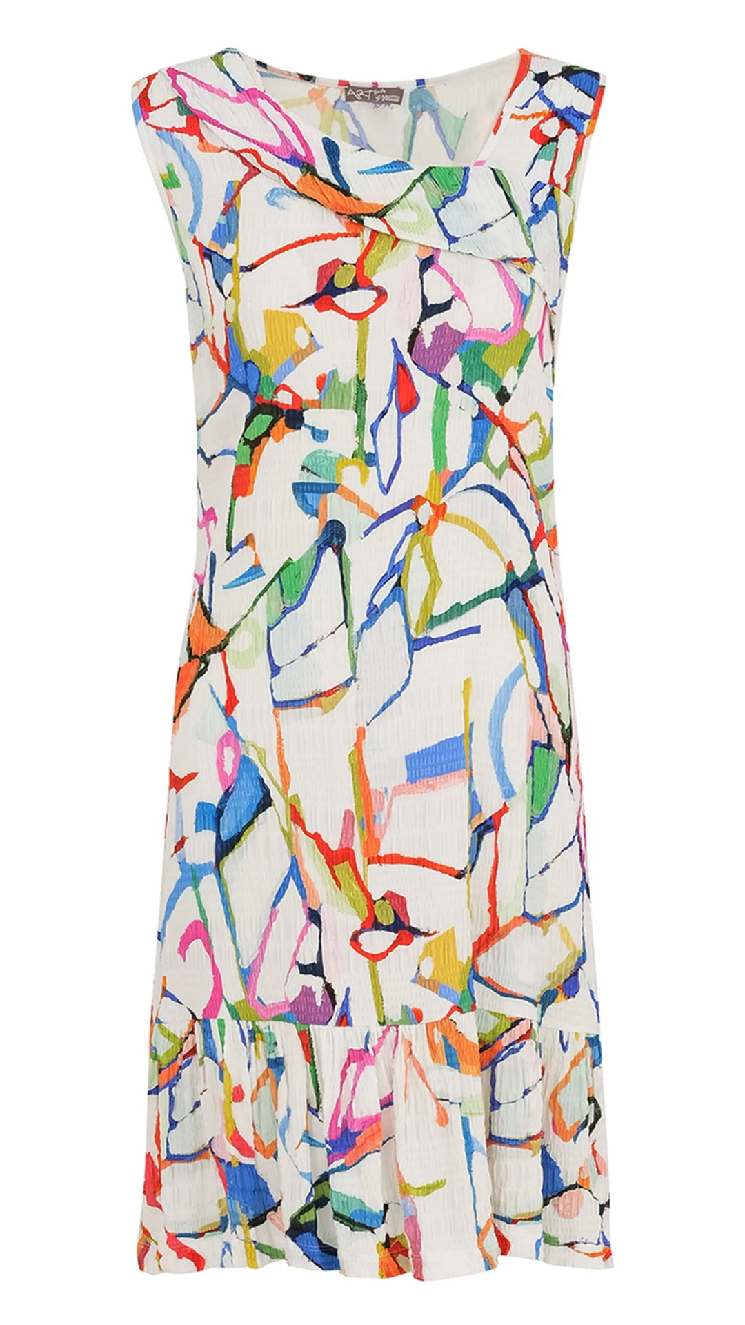 "Fighting The Wind" Artist Print Sleeveless Dress. Style DOLC25645