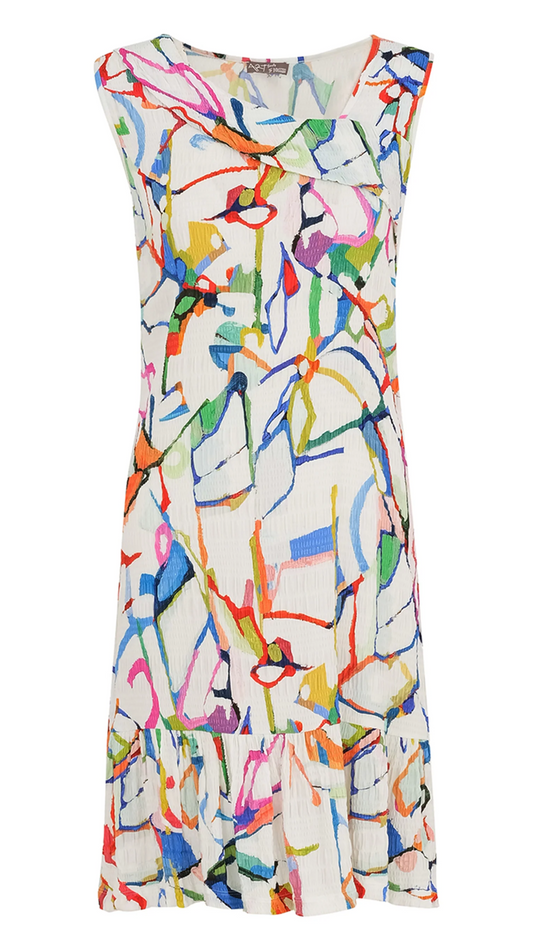 "Fighting The Wind" Artist Print Sleeveless Dress. Style DOLC25645