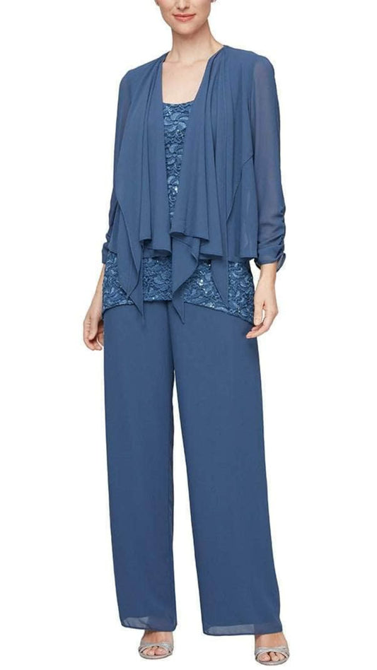 Sequin Three-Piece Pant Suit Set. Style ALE8192002