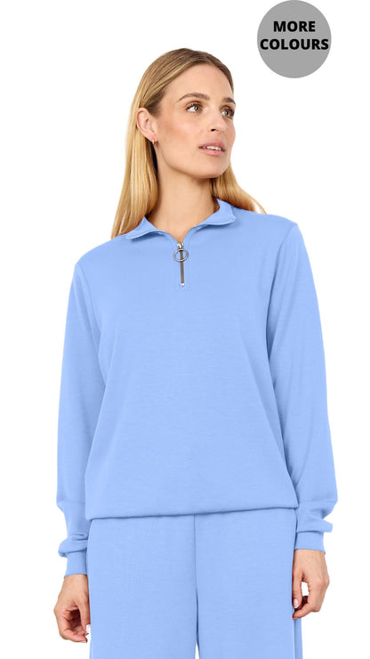 Zip Front Mock Neck Sweater. Style SOYA4PF26598