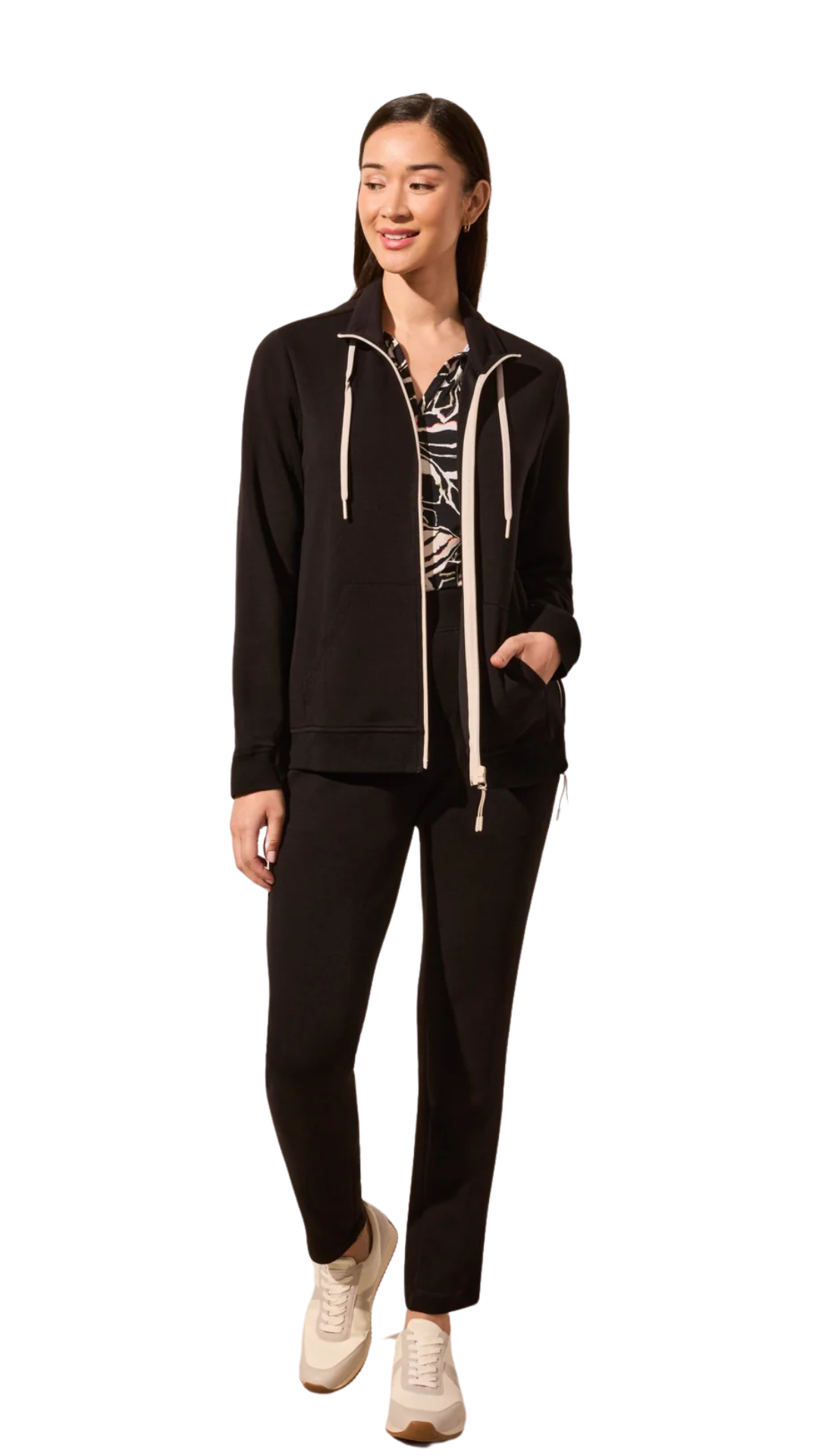 Techno Lux Textured Mock Neck Cardigan. Style TR2064O-3390