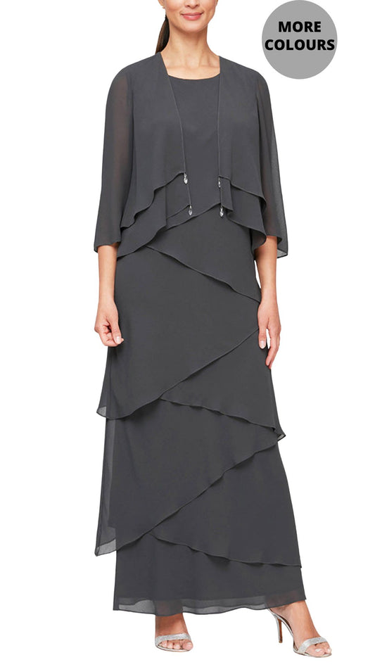 Two-Piece Dress & Jacket in Multiple Colours. Style ALE8192001