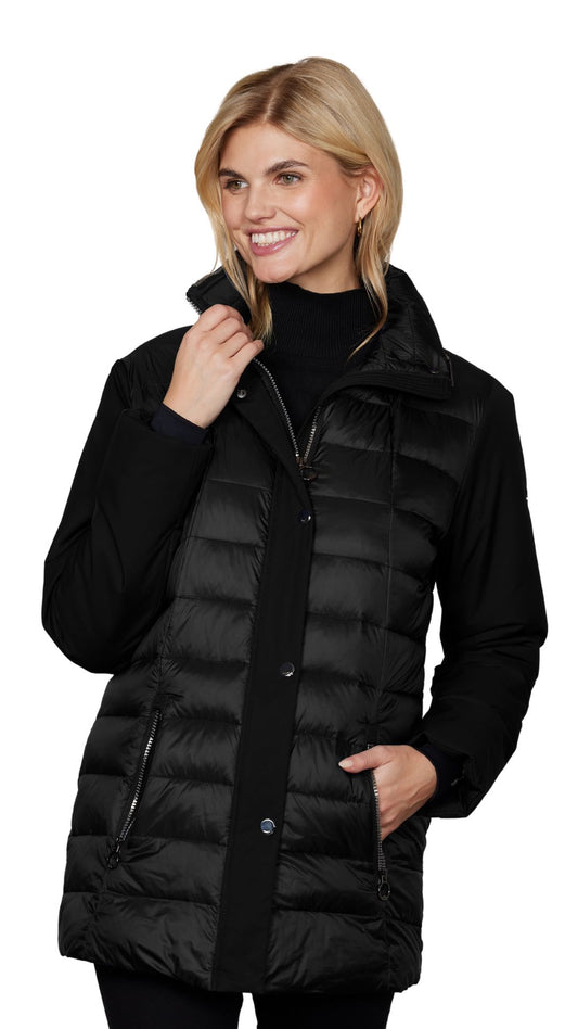 Hidden Hood Puffer Jacket. Style JUN2090-86