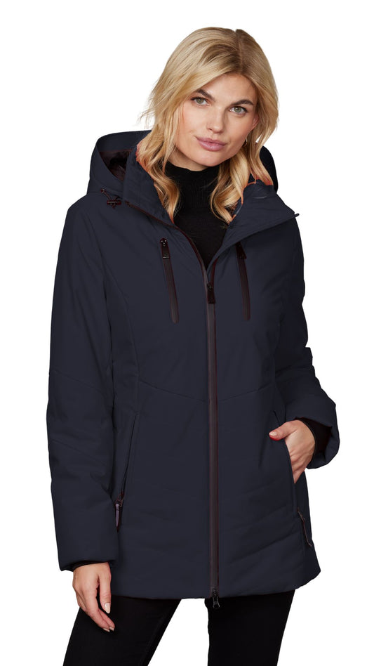 Removable Hood Zip Front Jacket. Style JUN2092-88