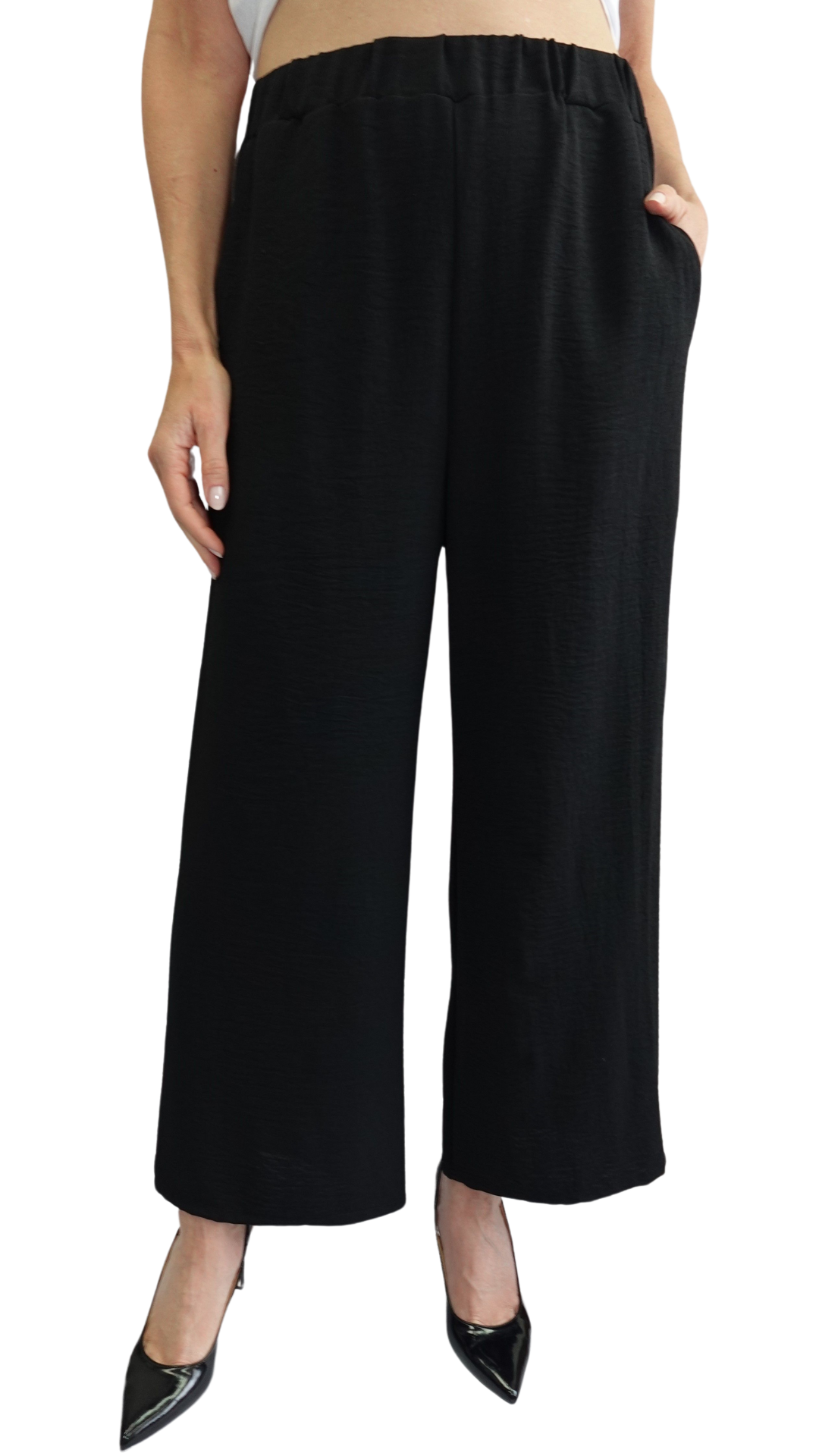 Pull-On Wide Leg Black Pant. Style SW205600