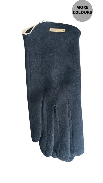 Faux Suede Stretch Gloves. Style CLWGC2641