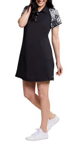 Contrast Sleeve Performance Dress with Shorts. Style TR1386O-3476