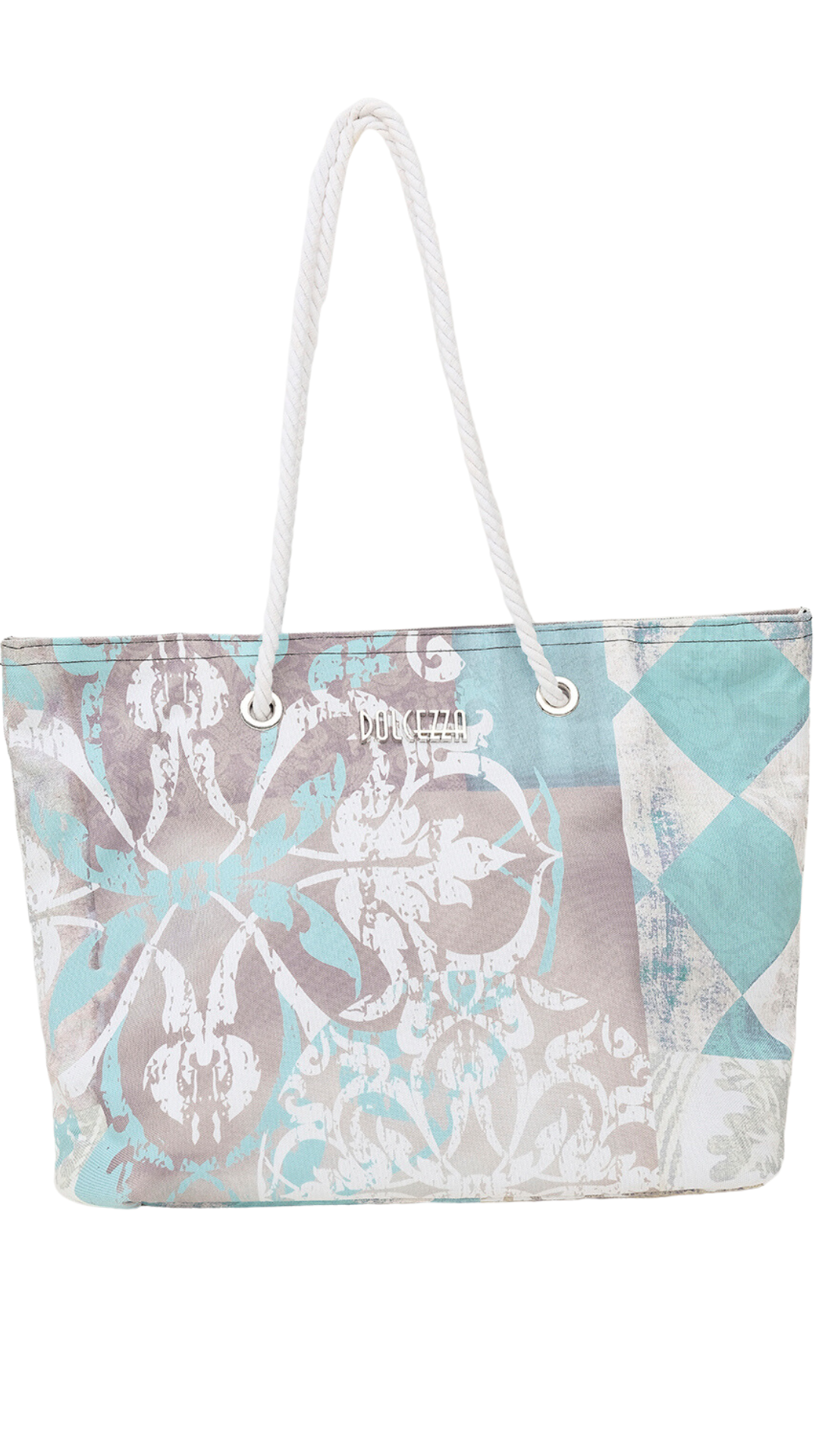 "Memories & Whispers Aqua" Artist Print Tote Bag. Style DOLC2352