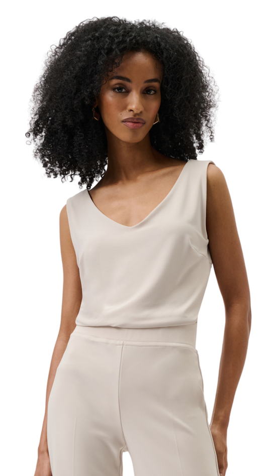 Sleek Classic V-Neck Front & Back Cami. Style JR201546