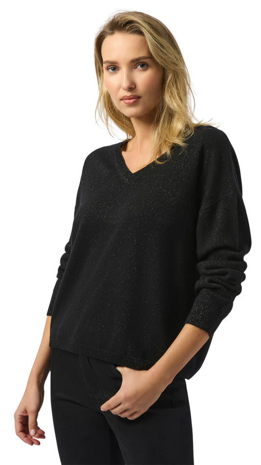 Wool Blend V-Neck Boxy Sweater. Style JR253967
