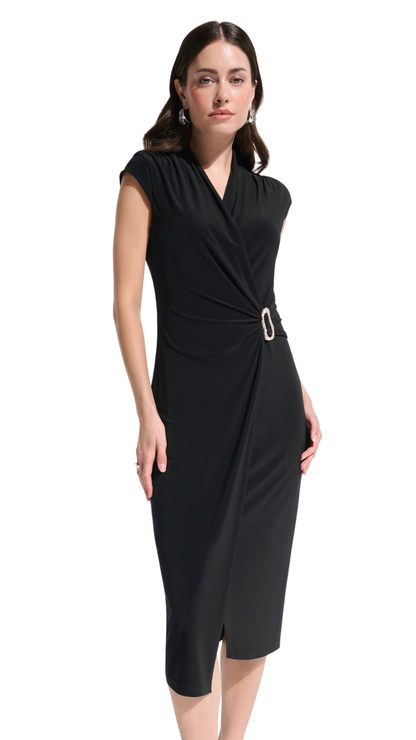 Signature Silky Knit Wrap Sheath Dress. Style JR262715