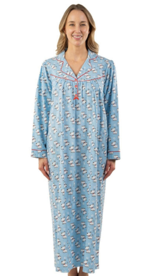 Scottie Flannel Night Gown. Style PL120