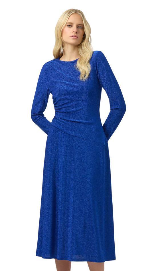 Long Sleeve Gathered Waist Sparkle Dress. Style JR254082
