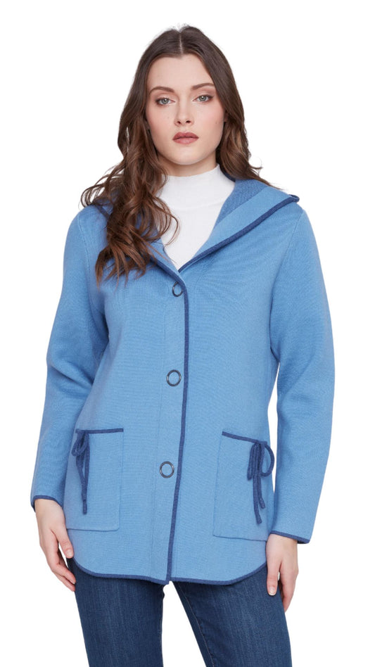 Snap Button Front Closure Hoodie. Style CYC2523022