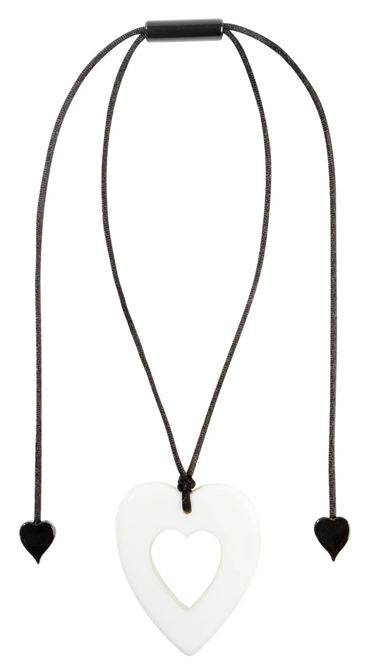 Prima Heart Collection - Large White Heart Pendant. Style 3400205WHITQ00