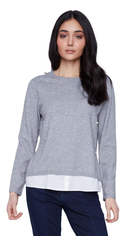 Round Neck Embellished Sweater. Style CYC2523071
