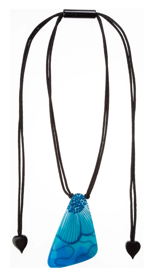 Prim Flora Collection - Floral Teal Pendant Necklace. Style 3200201FTEAQ00