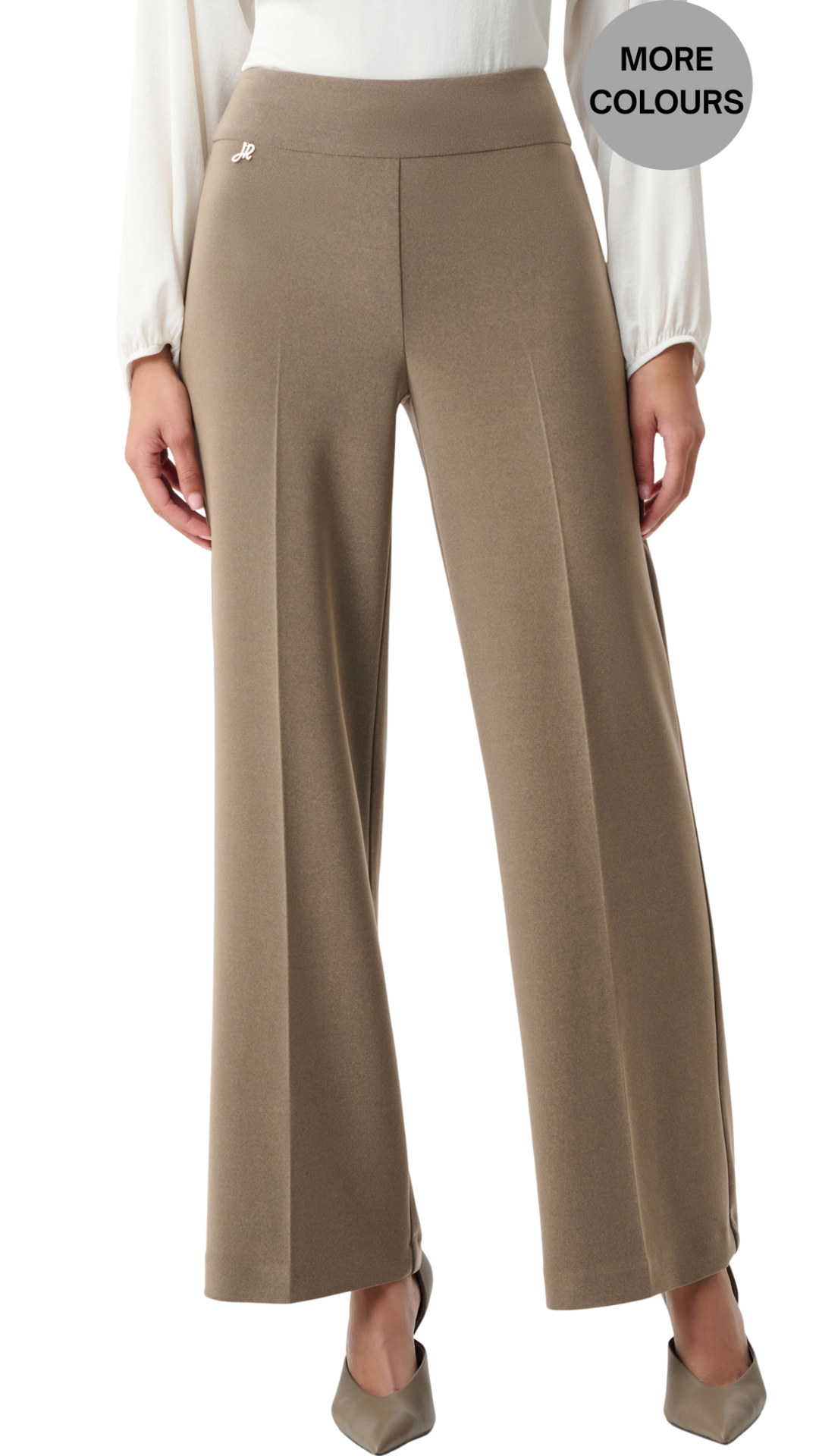 Silky Knit Wide-Leg Pull-On Pants. Style JR263074