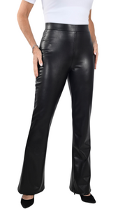 Faux Leather Pull On Pant. Style FL233244