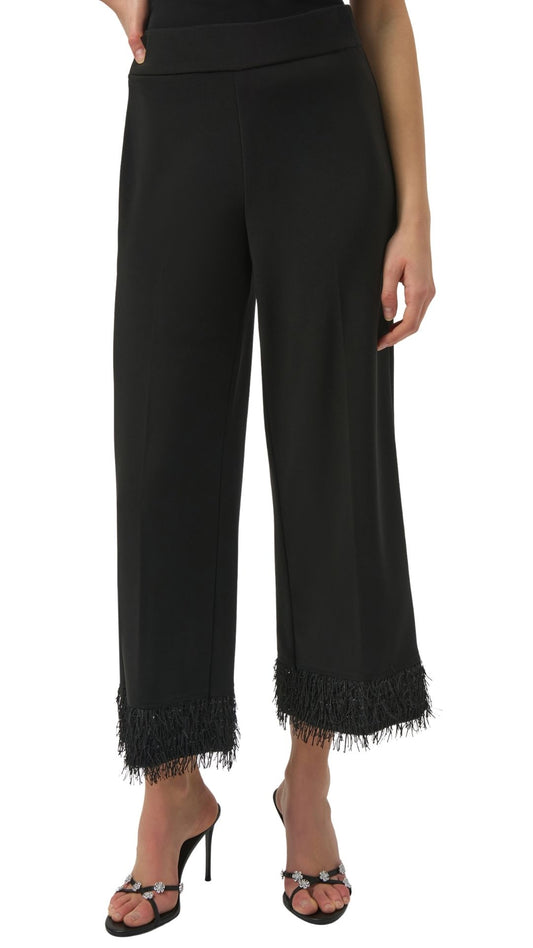 Novelty Fringe Hem Silky Knit Culotte. Style JR254147
