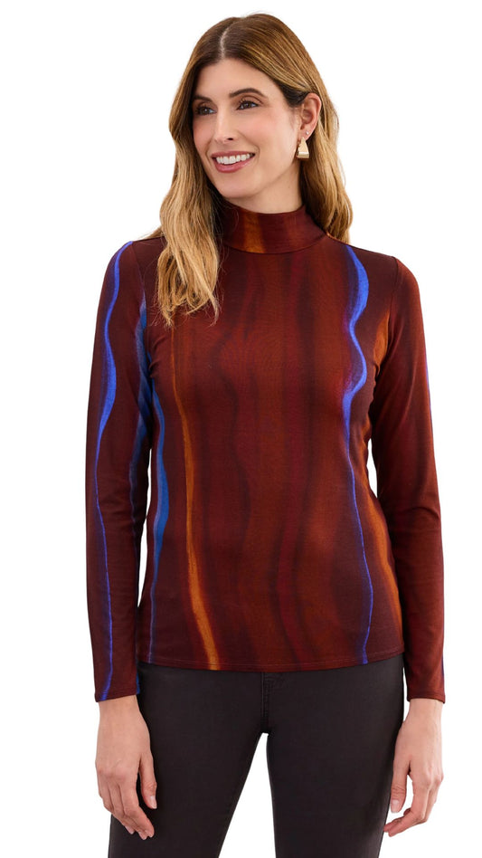 Long Sleeve Mock-Neck Top. Style FD3501756