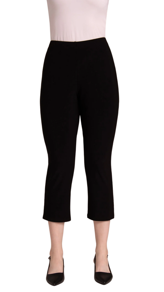 Pull-On Narrow Leg Cropped Bottoms. Style SI2748SBLK
