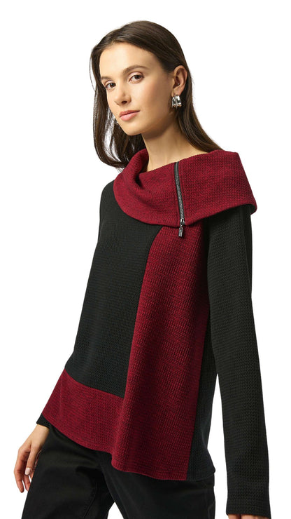 Textured Knit Color-Block Trapeze Top. Style JR253168