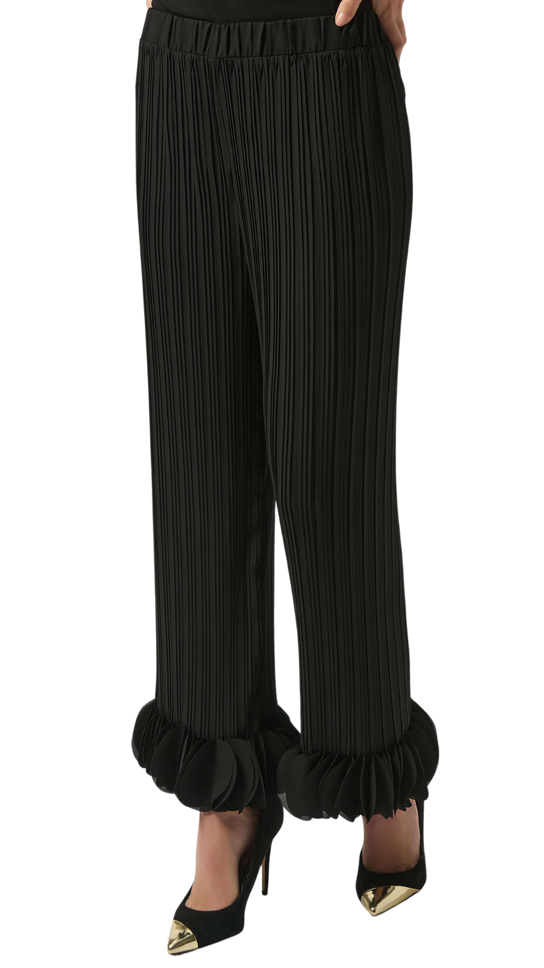 Georgette Wide Leg Pleated Pants. Style JR253940