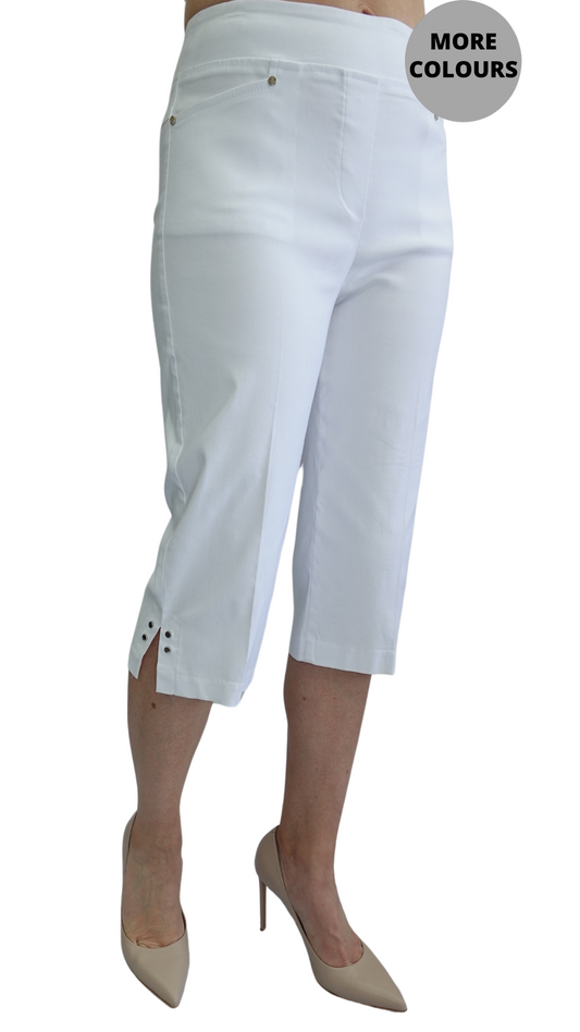 Petite Pull-On Wide Waistband Capri. Style SW75012P