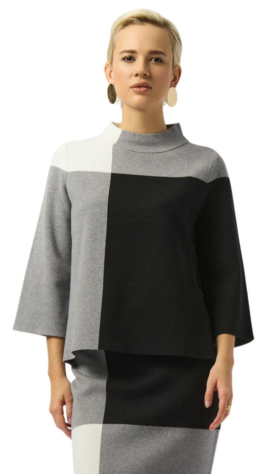 Jacquard Sweater Colour Block Pullover. Style JR253907